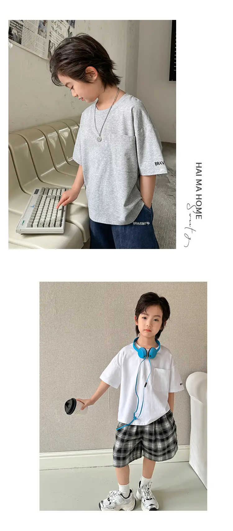 Haima Boys Pure Cotton Cool T-Shirt Summer Wear — feature 10