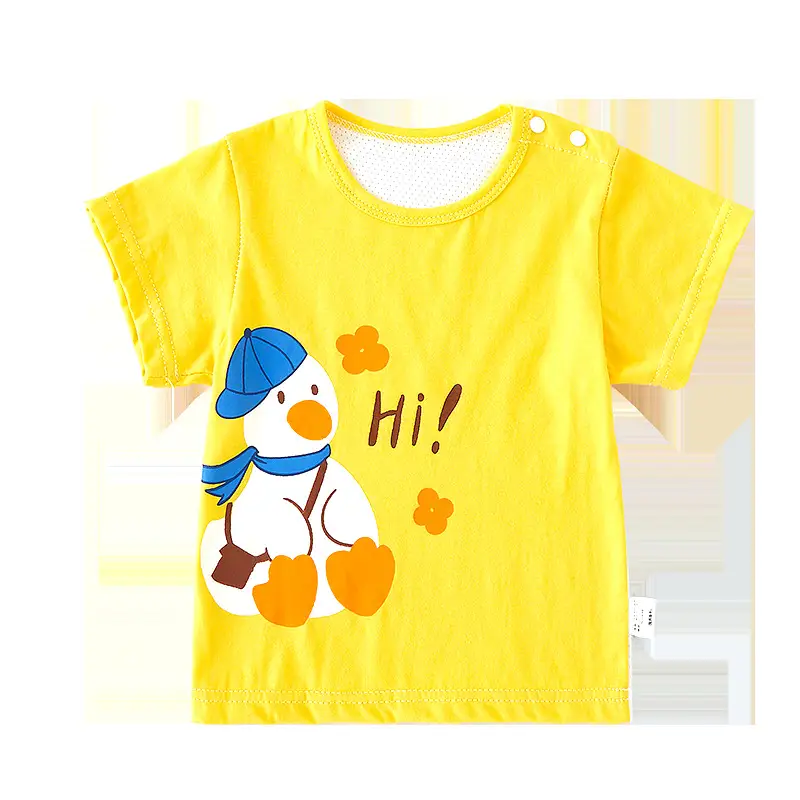 Baby's Cotton Short Sleeve T-Shirt Purple Checkered - Image 12