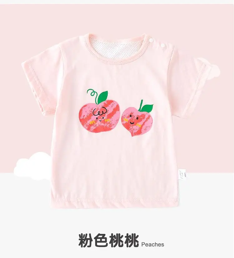 Baby's Cotton Short Sleeve T-Shirt Purple Checkered — feature 16