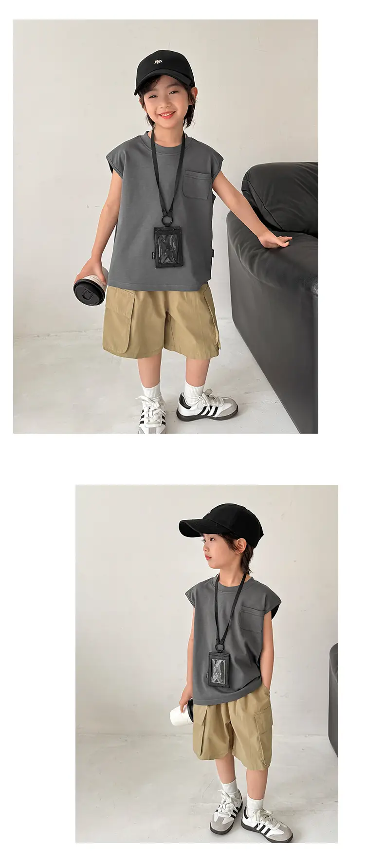 Haima Pure Cotton Sleeveless Vest T-Shirt for Boys Summer — feature 15