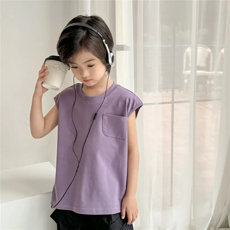 Haima Pure Cotton Sleeveless Vest T-Shirt for Boys Summer - Image 2
