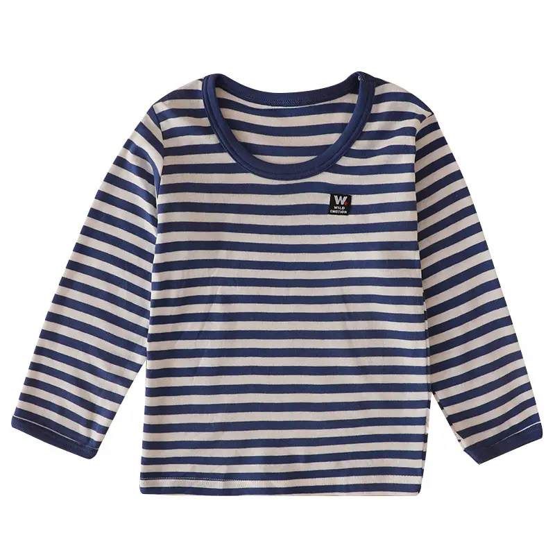 Japanese 2-Piece Boys T-Shirt Long Sleeve Striped Cotton - Image 6