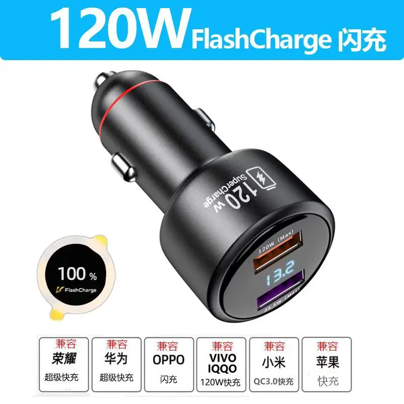 120W Super Fast Car Charger for Xiaomi Apple Phones - Image 6
