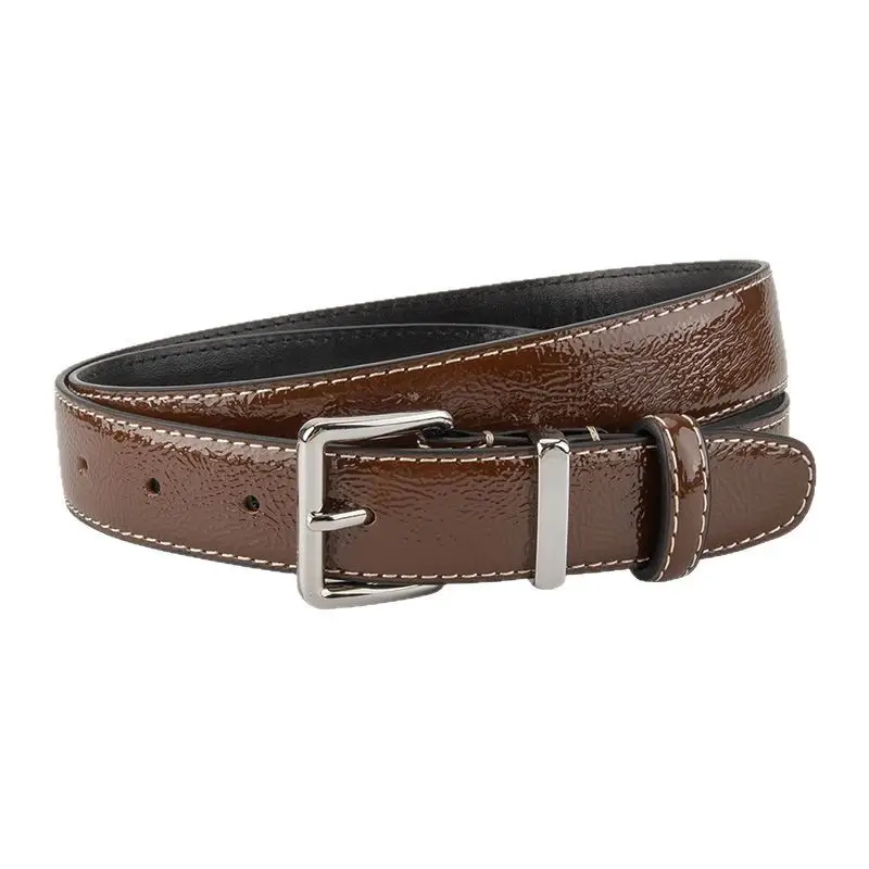 Women Genuine Leather Paint Belt Vintage Decorative Suit Jeans Top Layer Cowhide Belt Women Wholesale in stock - Image 19