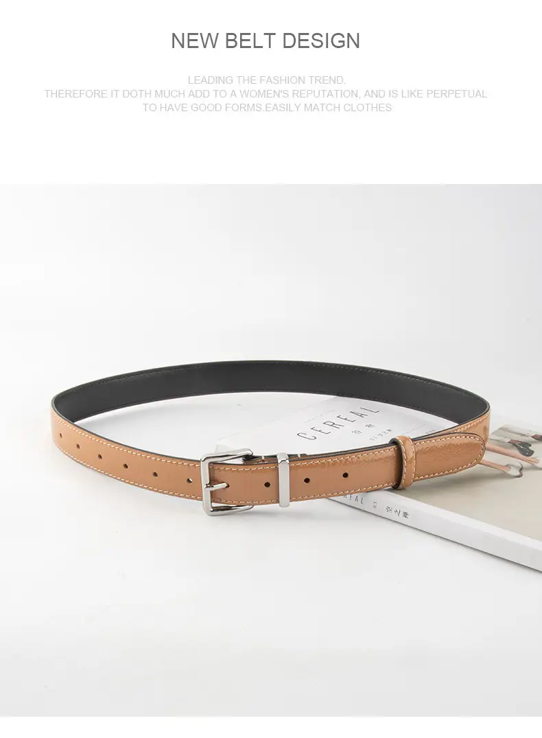 Women Genuine Leather Paint Belt Vintage Decorative Suit Jeans Top Layer Cowhide Belt Women Wholesale in stock — feature 13