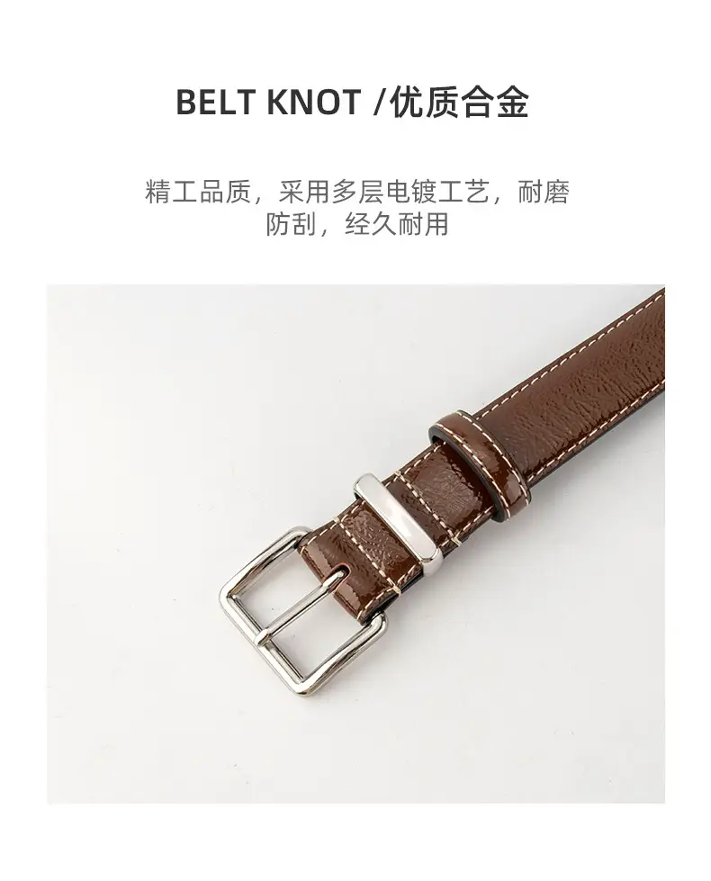 Women Genuine Leather Paint Belt Vintage Decorative Suit Jeans Top Layer Cowhide Belt Women Wholesale in stock — feature 6