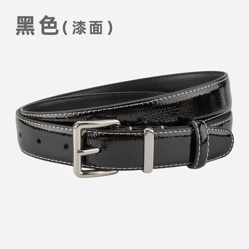 Women Genuine Leather Paint Belt Vintage Decorative Suit Jeans Top Layer Cowhide Belt Women Wholesale in stock - Image 2
