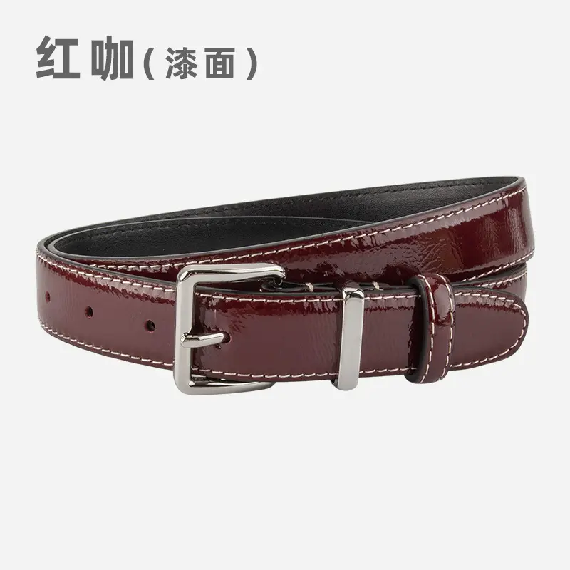 Women Genuine Leather Paint Belt Vintage Decorative Suit Jeans Top Layer Cowhide Belt Women Wholesale in stock - Image 3