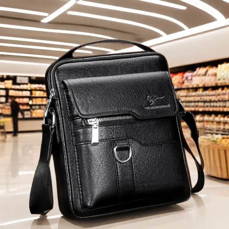 Kangaroo Genuine Leather Crossbody Bag for Men - Image 4