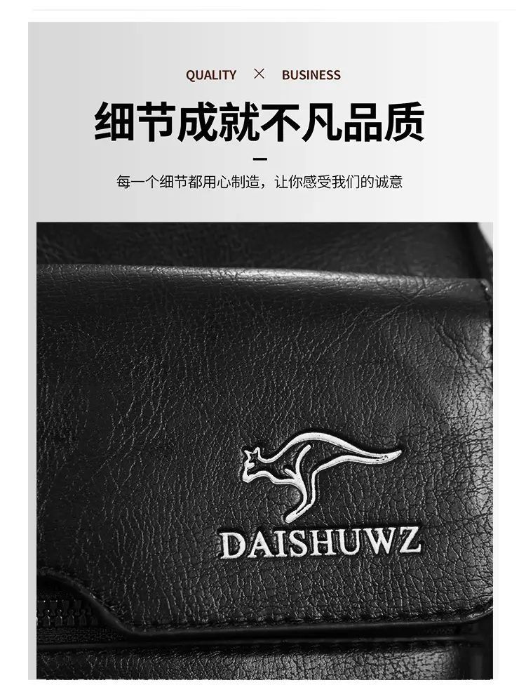 Kangaroo Genuine Leather Crossbody Bag for Men — feature 11
