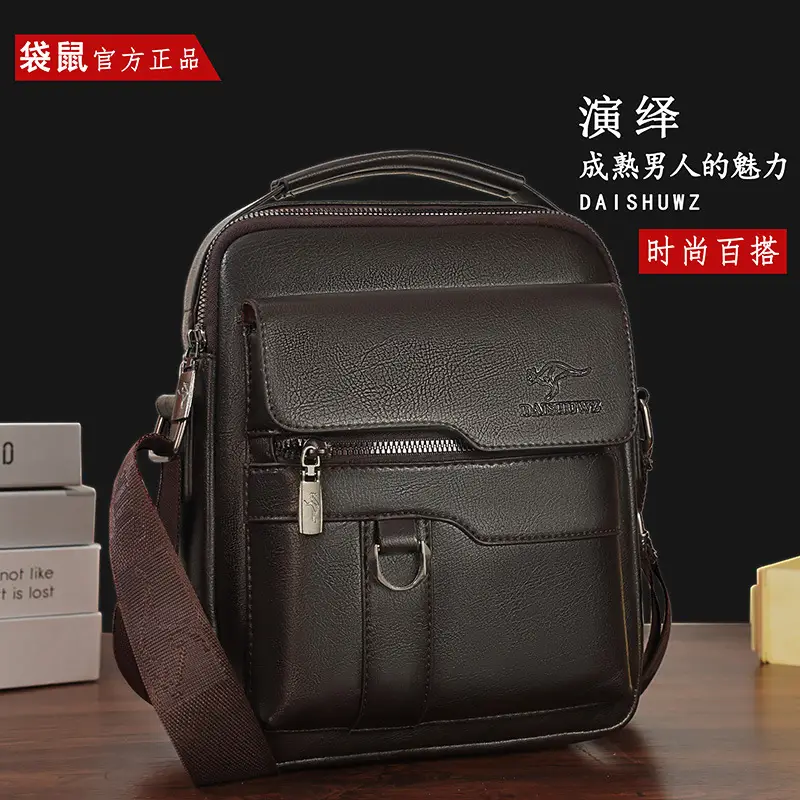 Kangaroo Genuine Leather Crossbody Bag for Men - Image 2