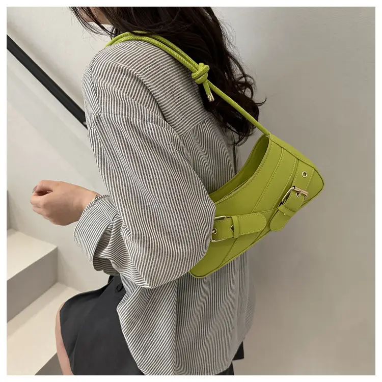 2025 Women's Silver One Shoulder Bag with Buckle Strap — feature 18