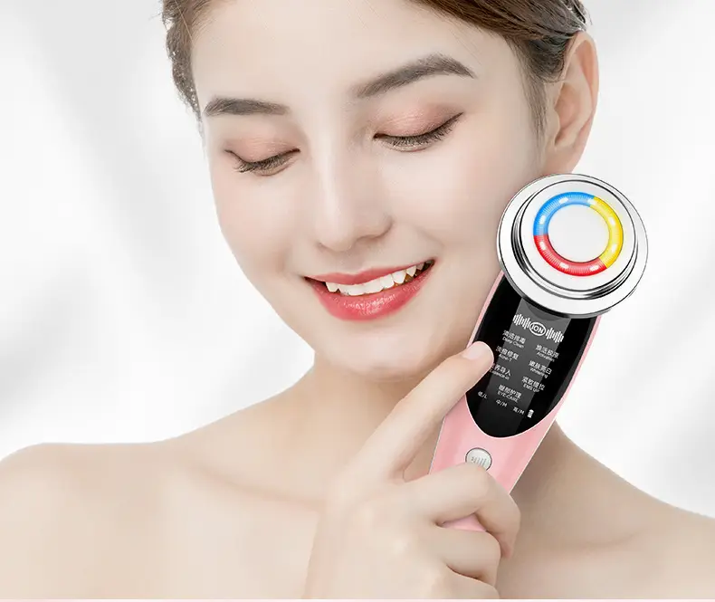 Beauty instrument introduction instrument with EMS ion facial color light beauty instrument skin care instrument micro current red light skin rejuvenation — feature 12