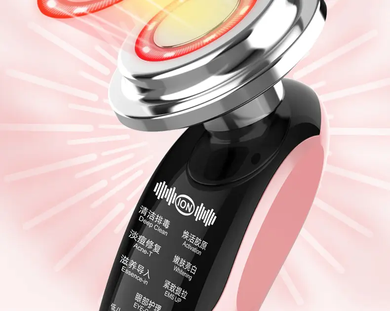 Beauty instrument introduction instrument with EMS ion facial color light beauty instrument skin care instrument micro current red light skin rejuvenation — feature 14