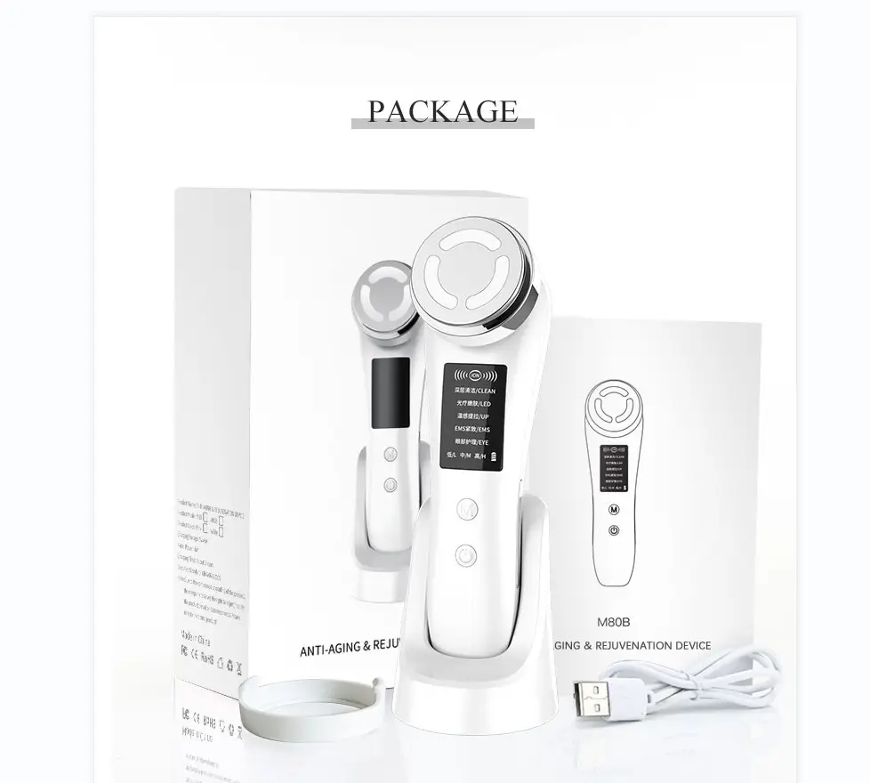 Beauty instrument introduction instrument with EMS ion facial color light beauty instrument skin care instrument micro current red light skin rejuvenation