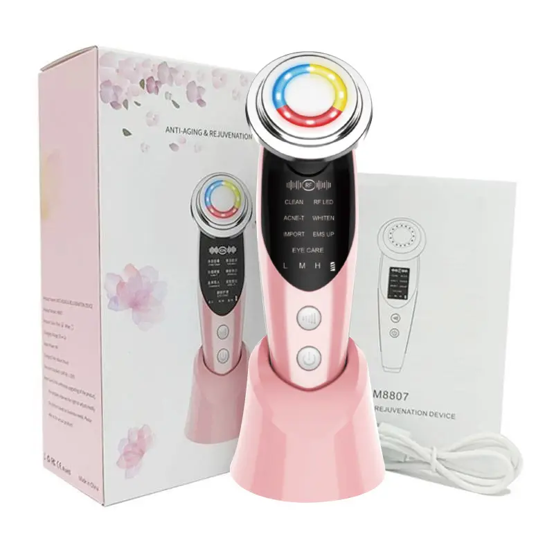Beauty instrument introduction instrument with EMS ion facial color light beauty instrument skin care instrument micro current red light skin rejuvenation