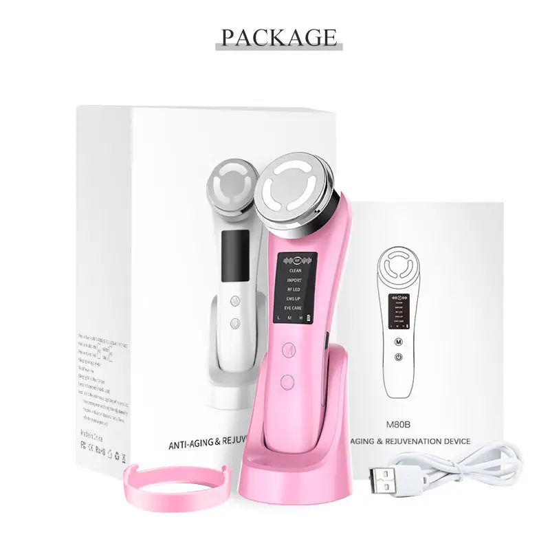 Beauty instrument introduction instrument with EMS ion facial color light beauty instrument skin care instrument micro current red light skin rejuvenation