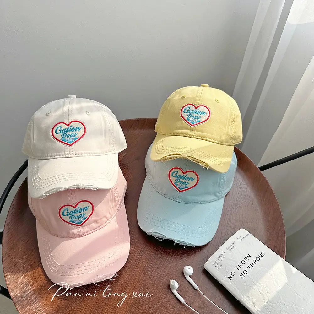 Korean Style Yellow Heart Cap for Girls Boys - Image 10