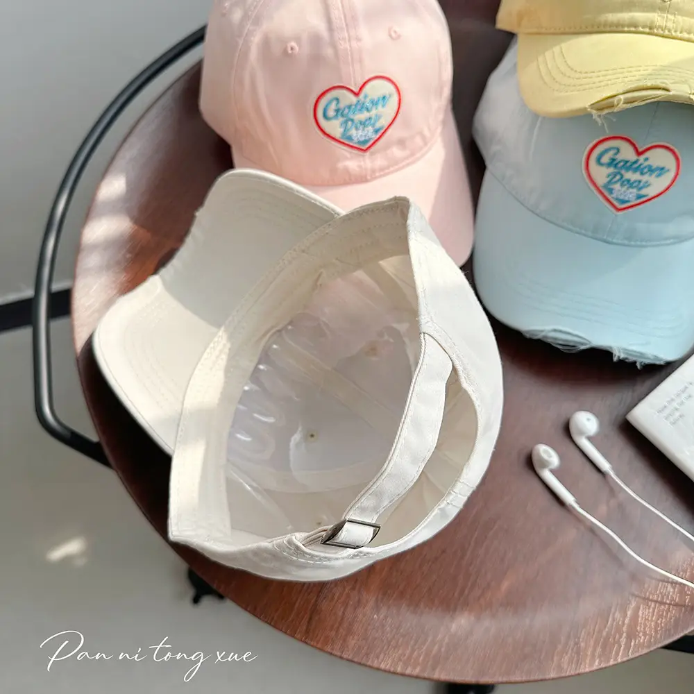 Korean Style Yellow Heart Cap for Girls Boys - Image 12