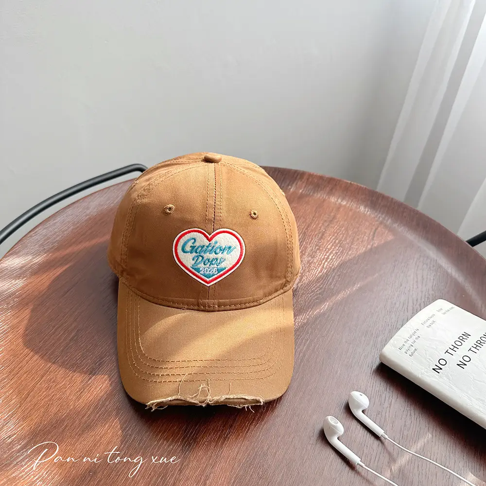 Korean Style Yellow Heart Cap for Girls Boys - Image 3