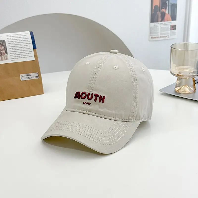 Pink Women's Soft Baseball Cap with "MOUTH" Embroidery - Image 6
