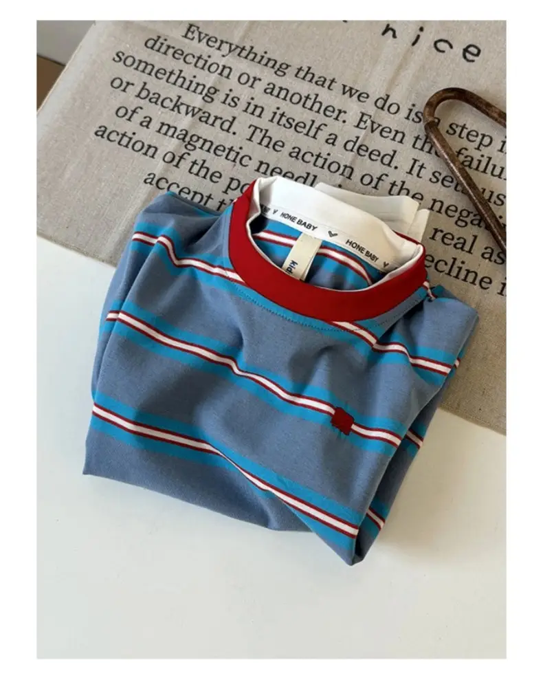 Boys Striped Cotton T-Shirt 2026 Spring — feature 13