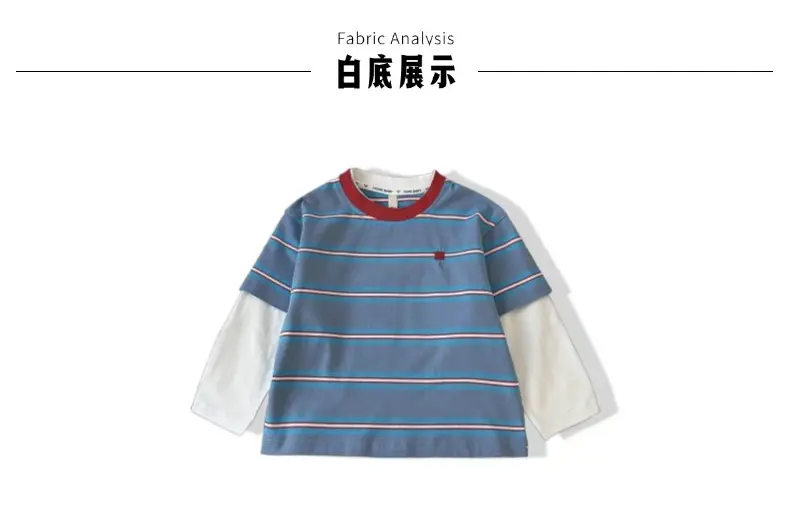 Boys Striped Cotton T-Shirt 2026 Spring — feature 18