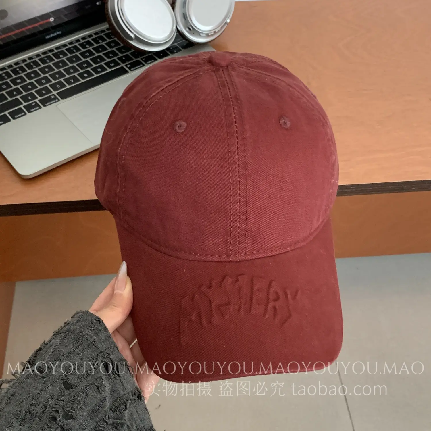 Women Men Embroidered Cotton Cap Pink - Image 4