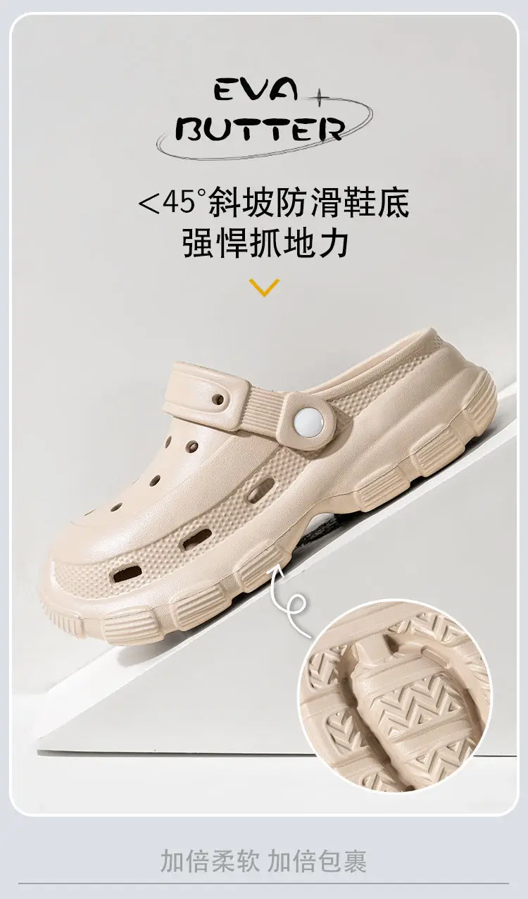 2025 Summer Women's Pink Pearl Clogs with Thick Sole — feature 14