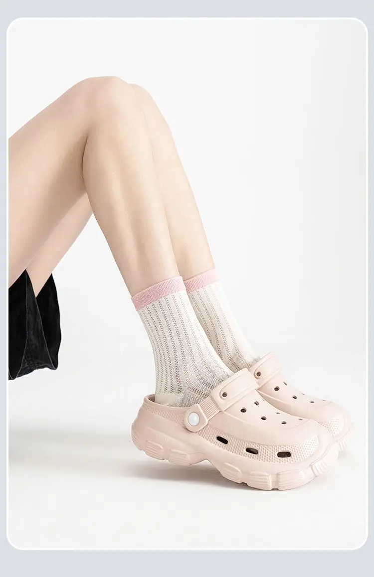 2025 Summer Women's Pink Pearl Clogs with Thick Sole — feature 18