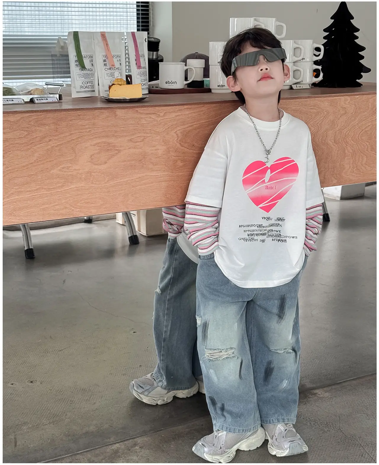 2025 Boys Love Print Top T-Shirt Fake Two-Piece — feature 14