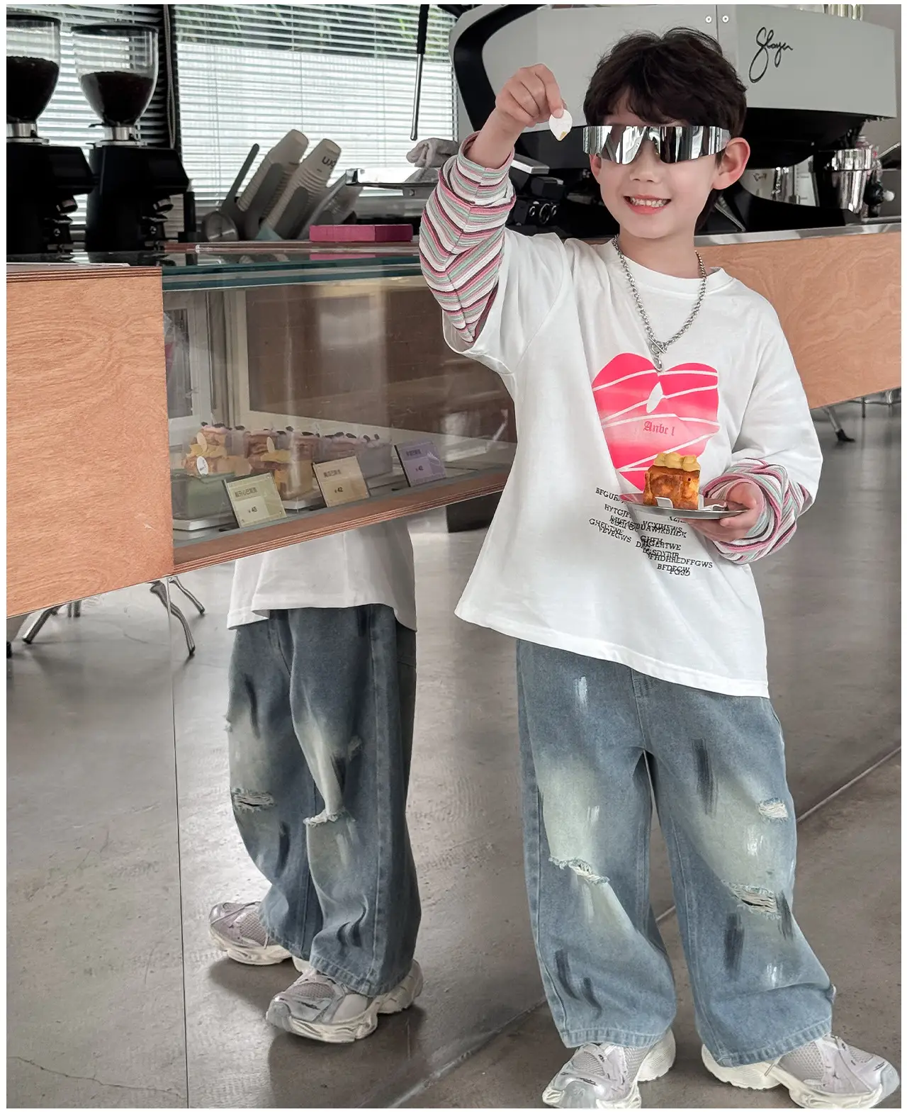 2025 Boys Love Print Top T-Shirt Fake Two-Piece — feature 18