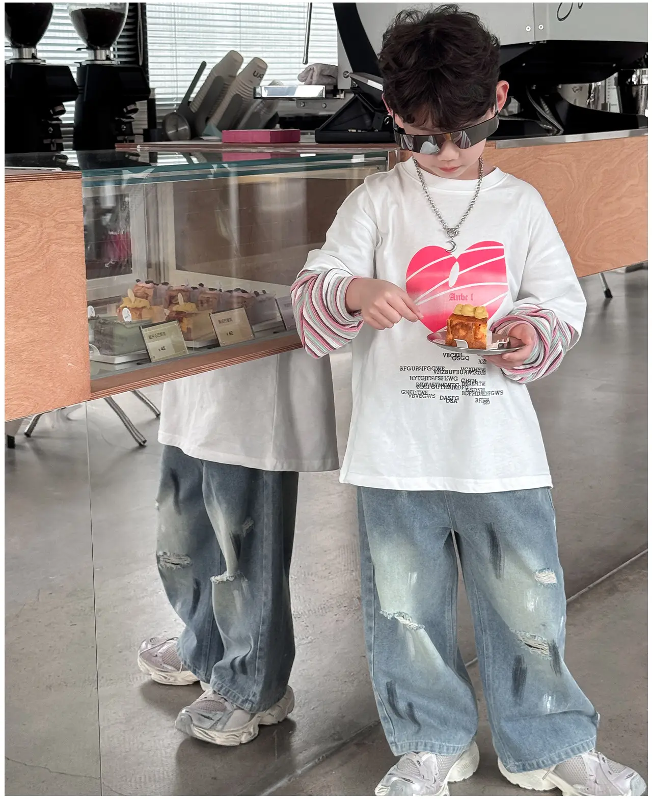 2025 Boys Love Print Top T-Shirt Fake Two-Piece — feature 19