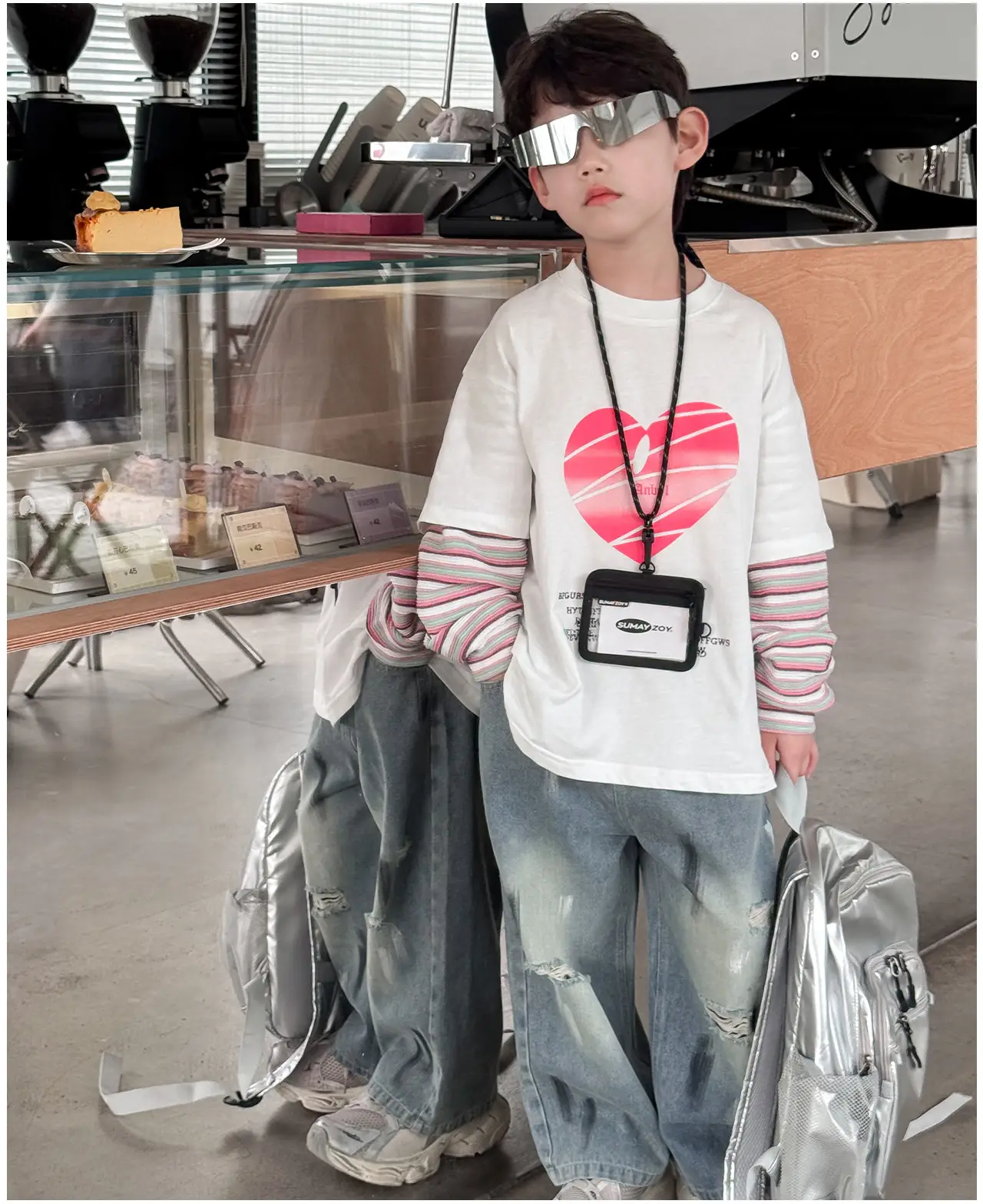 2025 Boys Love Print Top T-Shirt Fake Two-Piece — feature 20