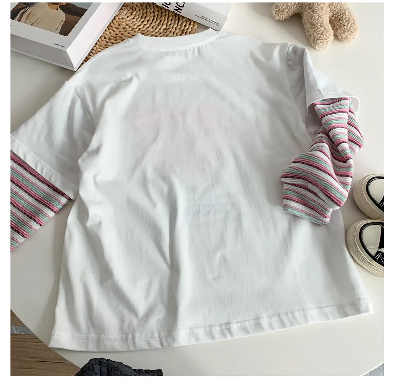2025 Boys Love Print Top T-Shirt Fake Two-Piece — feature 9