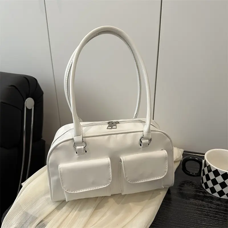 2025 White Neon Double Pocket Shoulder Bag - Image 5