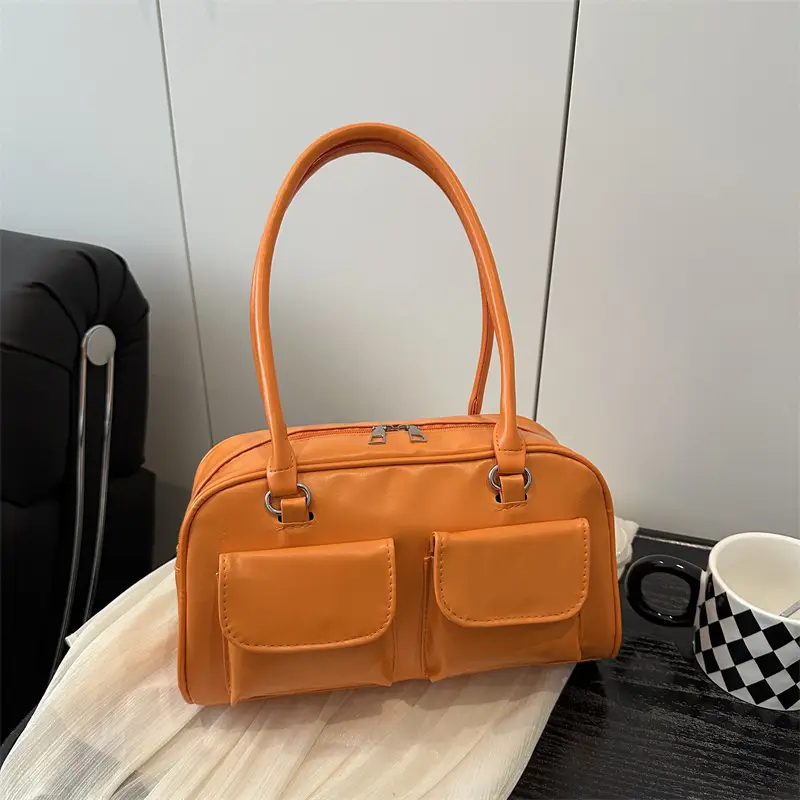 2025 White Neon Double Pocket Shoulder Bag - Image 6