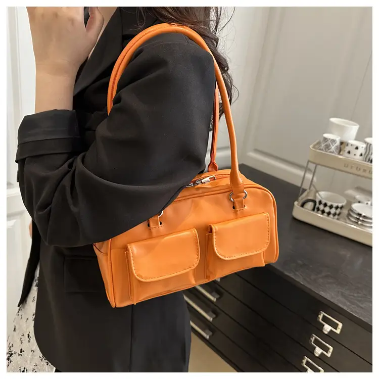 2025 White Neon Double Pocket Shoulder Bag — feature 10
