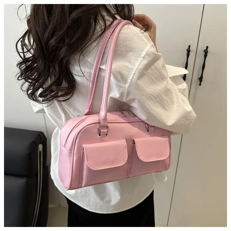 2025 White Neon Double Pocket Shoulder Bag — feature 15