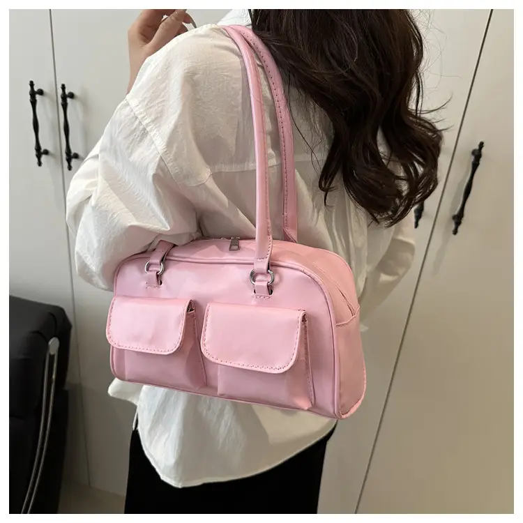 2025 White Neon Double Pocket Shoulder Bag — feature 16