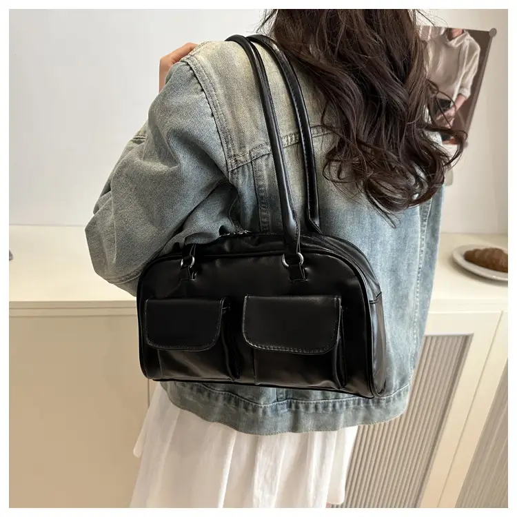 2025 White Neon Double Pocket Shoulder Bag — feature 18