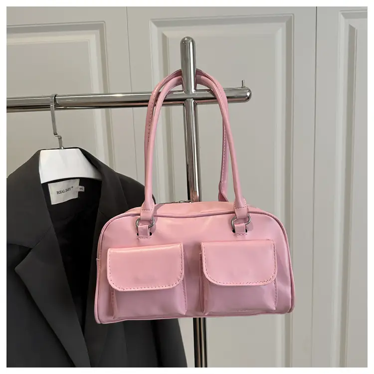 2025 White Neon Double Pocket Shoulder Bag — feature 23