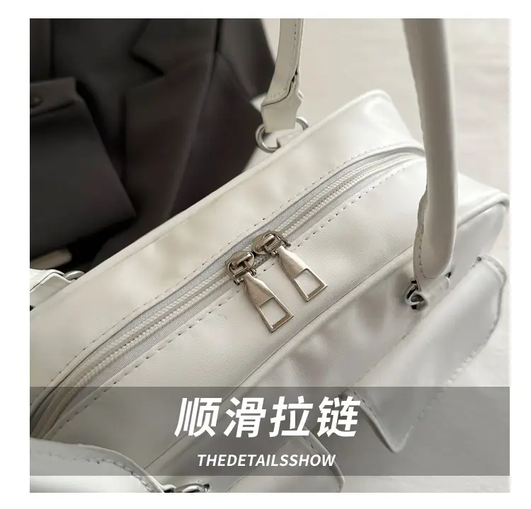 2025 White Neon Double Pocket Shoulder Bag — feature 4