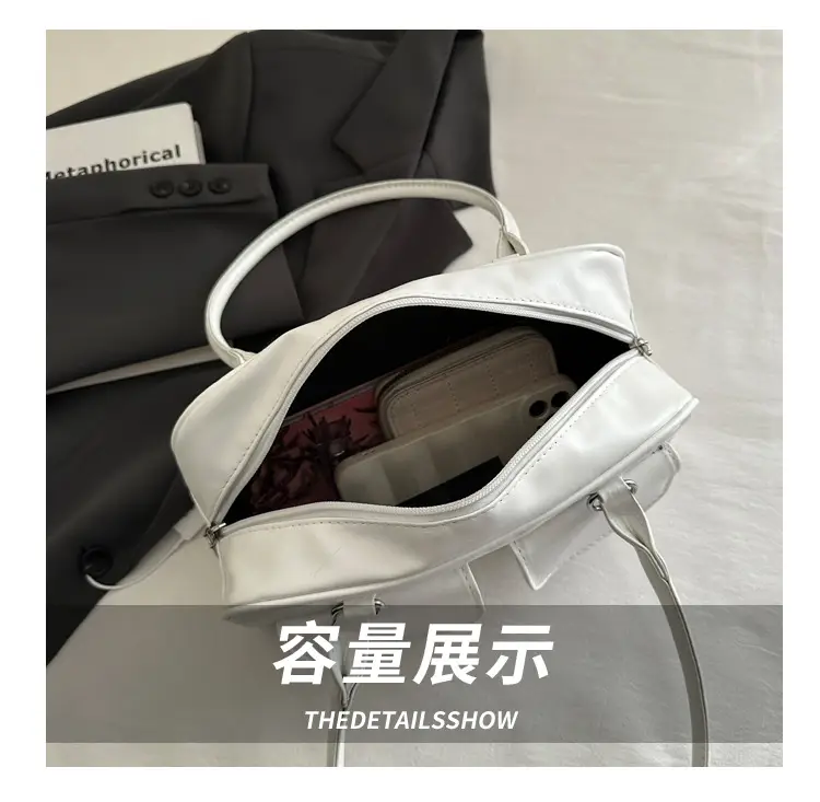 2025 White Neon Double Pocket Shoulder Bag — feature 6