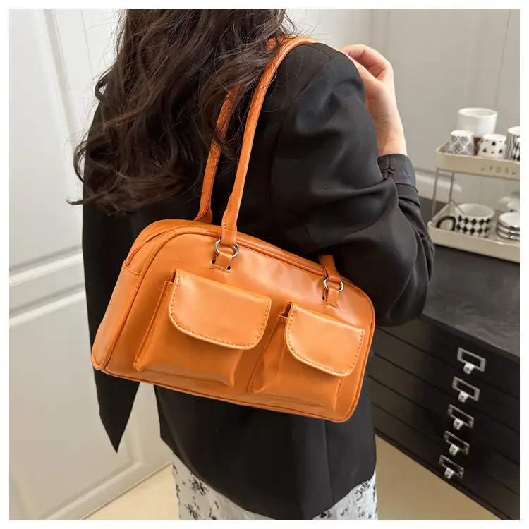 2025 White Neon Double Pocket Shoulder Bag — feature 9