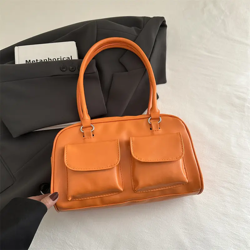 2025 White Neon Double Pocket Shoulder Bag - Image 3