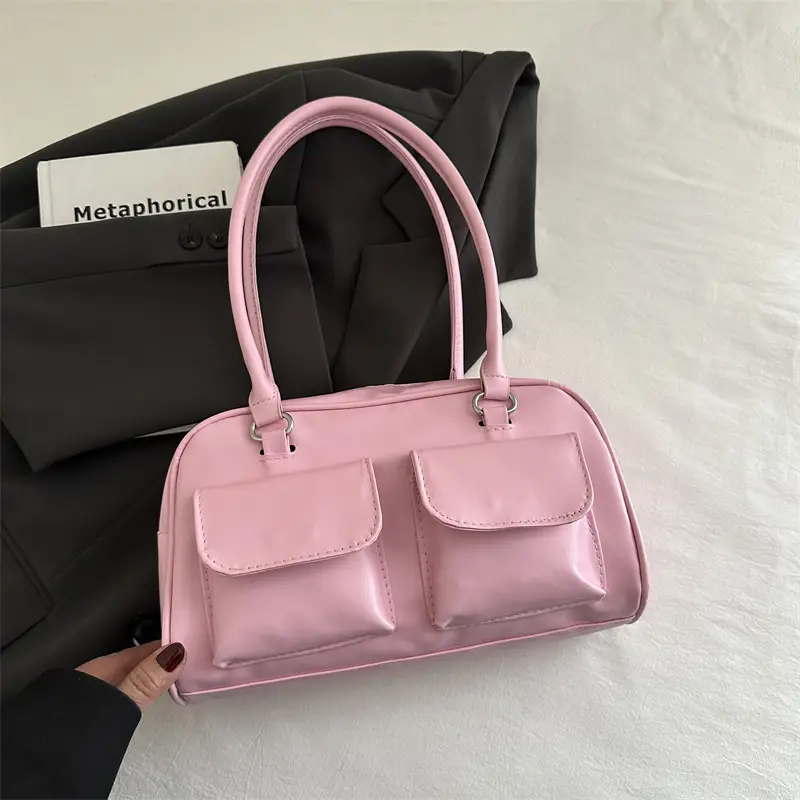 2025 White Neon Double Pocket Shoulder Bag - Image 4