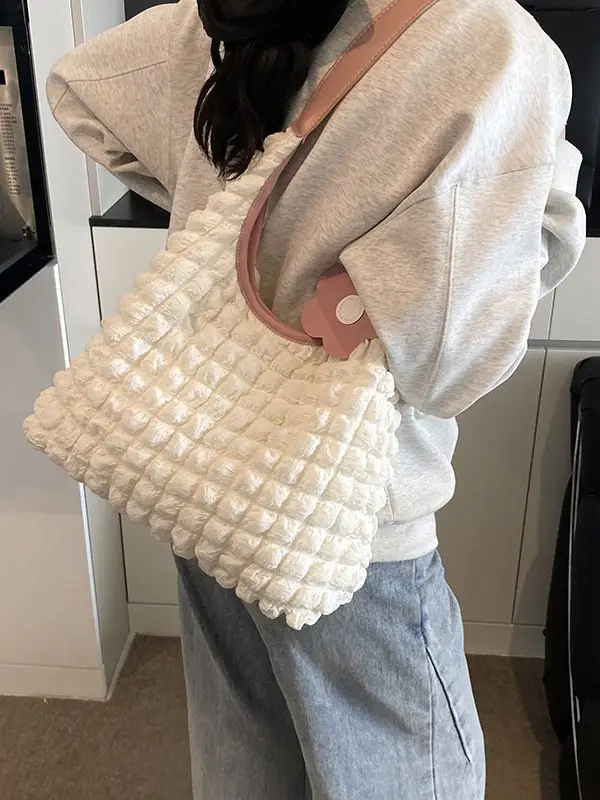 2025 Bubble Pleated Shoulder Crossbody Bag Women - Image 7