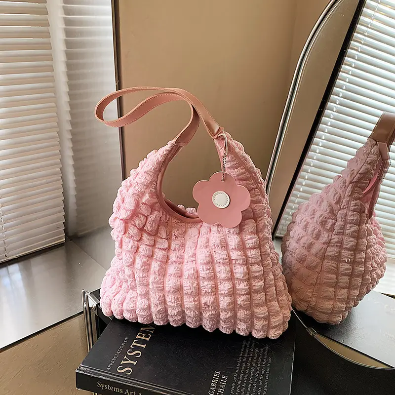 2025 Bubble Pleated Shoulder Crossbody Bag Women - Image 3