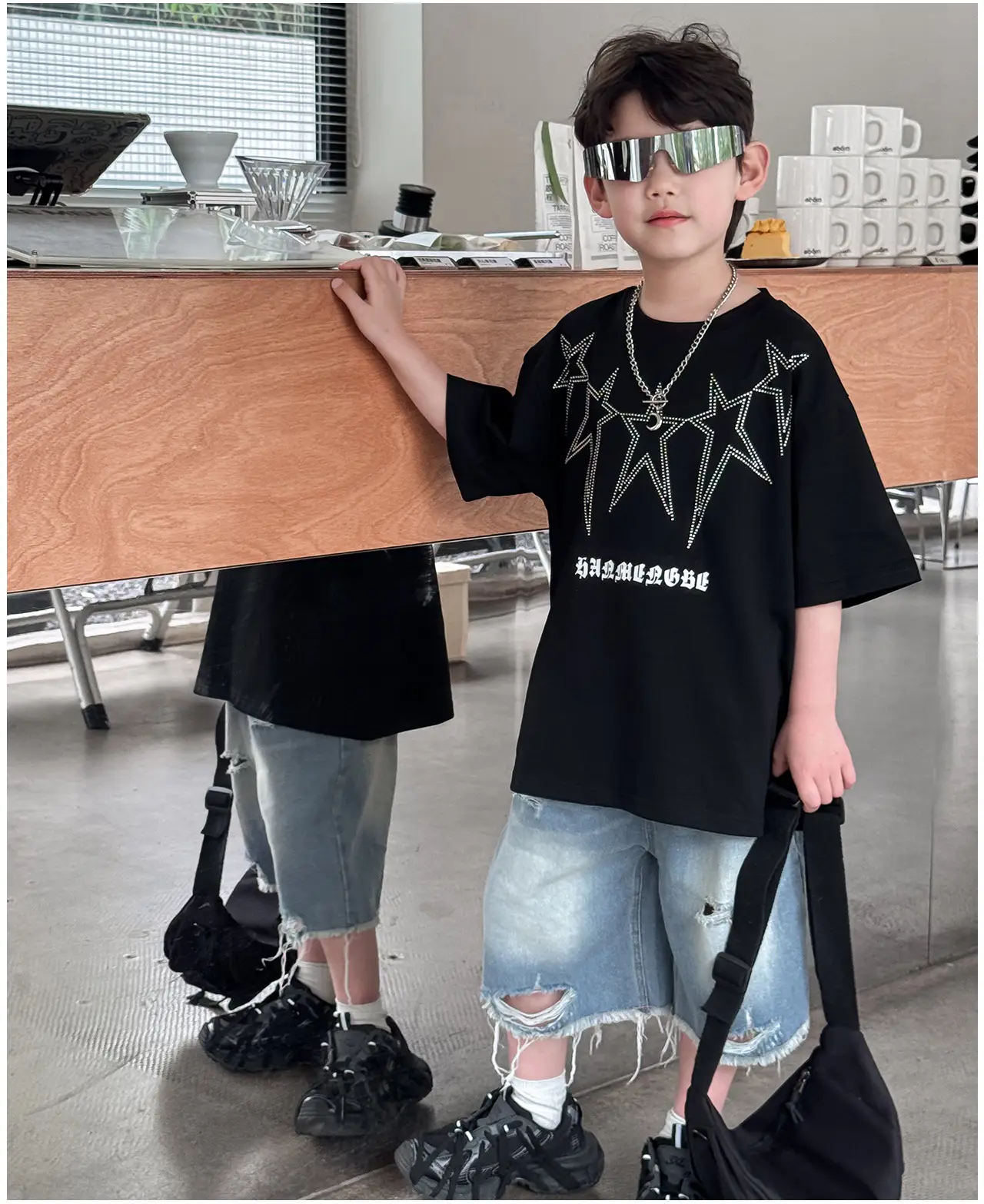 2025 Boys Letter Print T-Shirt White Cool Style — feature 15